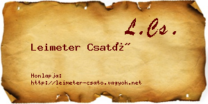 Leimeter Csató névjegykártya